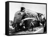 The Mallard Steam Train, World Record Holder for Steam Locomotives of 126 MPH in 1938-null-Framed Stretched Canvas