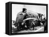 The Mallard Steam Train, World Record Holder for Steam Locomotives of 126 MPH in 1938-null-Framed Stretched Canvas