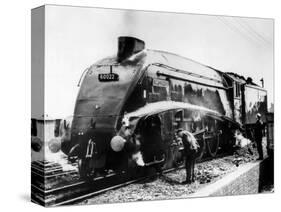 The Mallard Steam Train, World Record Holder for Steam Locomotives of 126 MPH in 1938-null-Stretched Canvas