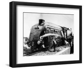 The Mallard Steam Train, World Record Holder for Steam Locomotives of 126 MPH in 1938-null-Framed Photographic Print