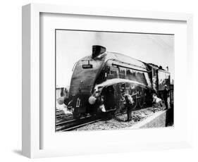 The Mallard Steam Train, World Record Holder for Steam Locomotives of 126 MPH in 1938-null-Framed Photographic Print