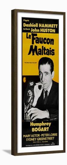 The Maltese Falcon, French Movie Poster, 1941-null-Framed Premium Giclee Print