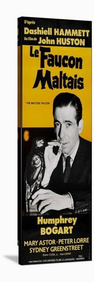 The Maltese Falcon, French Movie Poster, 1941-null-Stretched Canvas