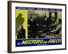 The Maltese Falcon, Italian Movie Poster, 1941-null-Framed Art Print