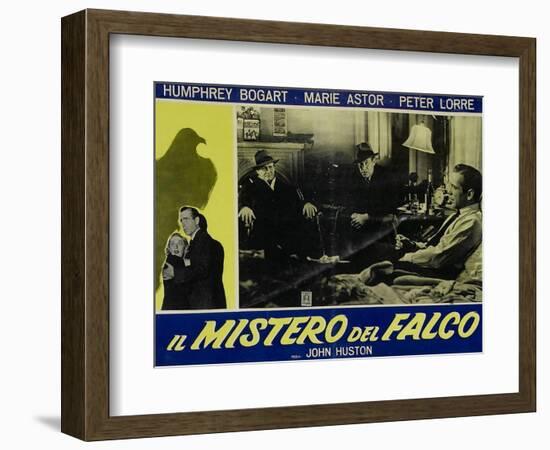 The Maltese Falcon, Italian Movie Poster, 1941-null-Framed Art Print