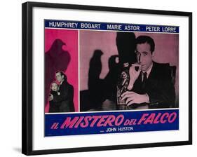 The Maltese Falcon, Italian Movie Poster, 1941-null-Framed Art Print