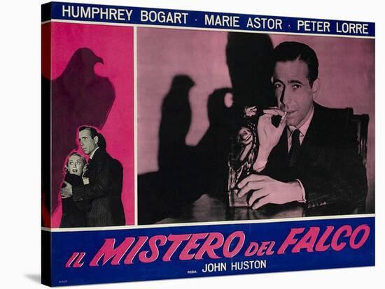 The Maltese Falcon, Italian Movie Poster, 1941-null-Stretched Canvas