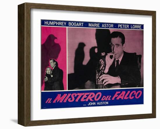 The Maltese Falcon, Italian Movie Poster, 1941-null-Framed Art Print