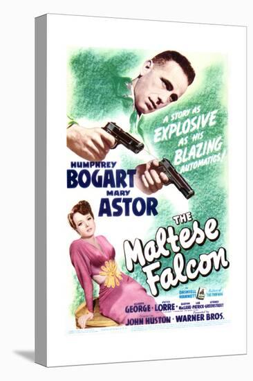 The Maltese Falcon - Movie Poster Reproduction-null-Stretched Canvas