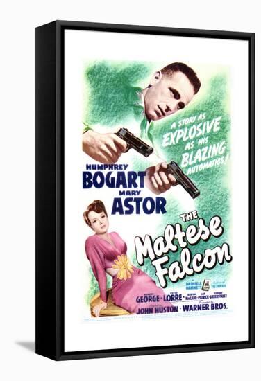 The Maltese Falcon - Movie Poster Reproduction-null-Framed Stretched Canvas