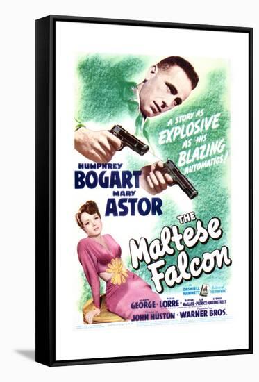 The Maltese Falcon - Movie Poster Reproduction-null-Framed Stretched Canvas