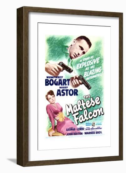 The Maltese Falcon - Movie Poster Reproduction-null-Framed Premium Giclee Print