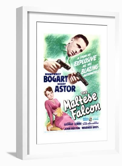 The Maltese Falcon - Movie Poster Reproduction-null-Framed Premium Giclee Print