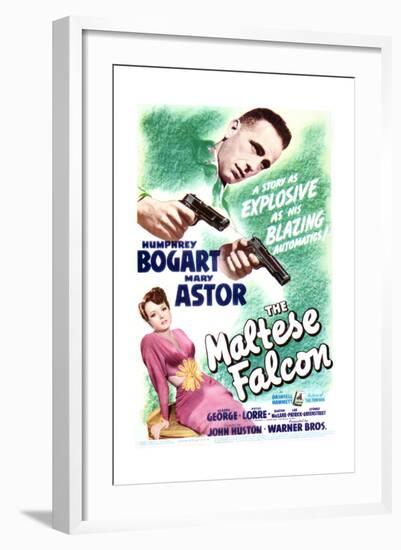 The Maltese Falcon - Movie Poster Reproduction-null-Framed Art Print