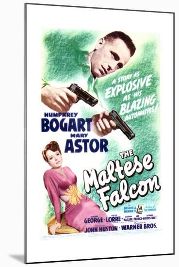 The Maltese Falcon - Movie Poster Reproduction-null-Mounted Art Print