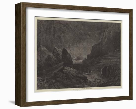 The Mammoth Cave of Kentucky, the River Cliffs-null-Framed Giclee Print