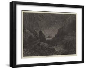 The Mammoth Cave of Kentucky, the River Cliffs-null-Framed Giclee Print