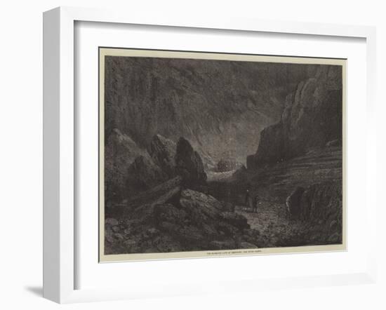 The Mammoth Cave of Kentucky, the River Cliffs-null-Framed Giclee Print