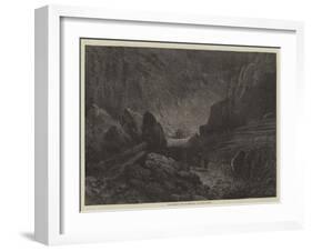 The Mammoth Cave of Kentucky, the River Cliffs-null-Framed Giclee Print