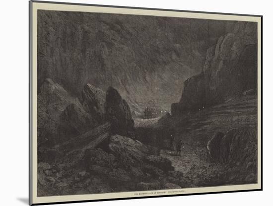 The Mammoth Cave of Kentucky, the River Cliffs-null-Mounted Giclee Print