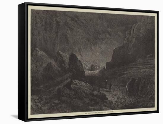 The Mammoth Cave of Kentucky, the River Cliffs-null-Framed Stretched Canvas