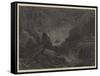 The Mammoth Cave of Kentucky, the River Cliffs-null-Framed Stretched Canvas