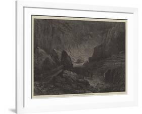 The Mammoth Cave of Kentucky, the River Cliffs-null-Framed Giclee Print