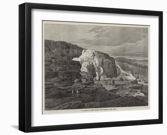The Mammoth Hot Springs, Gardiner's River, Yellowstone, North America-null-Framed Giclee Print
