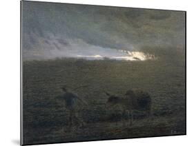 The Man and the Donkey-Jean-François Millet-Mounted Giclee Print