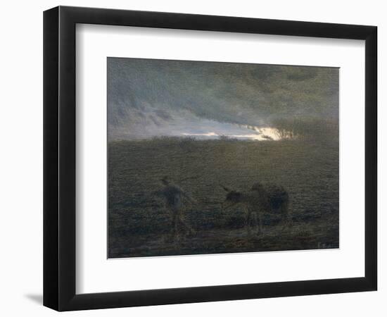 The Man and the Donkey-Jean-François Millet-Framed Giclee Print