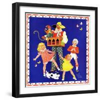The Man and the Monkey - Child Life-Janet Laura Scott-Framed Giclee Print