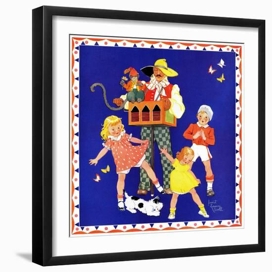 The Man and the Monkey - Child Life-Janet Laura Scott-Framed Giclee Print