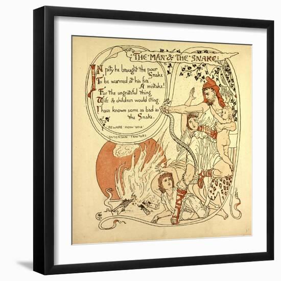 The Man and the Snake-null-Framed Giclee Print