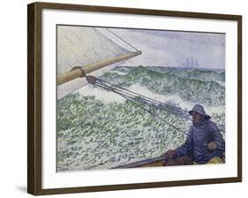 The Man at the Helm, c.1892-Théo van Rysselberghe-Framed Giclee Print