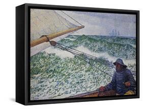 The Man at the Helm-Theo van Rysselberghe-Framed Stretched Canvas