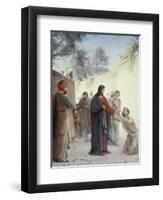 The Man Born Blind-Carl Bloch-Framed Giclee Print