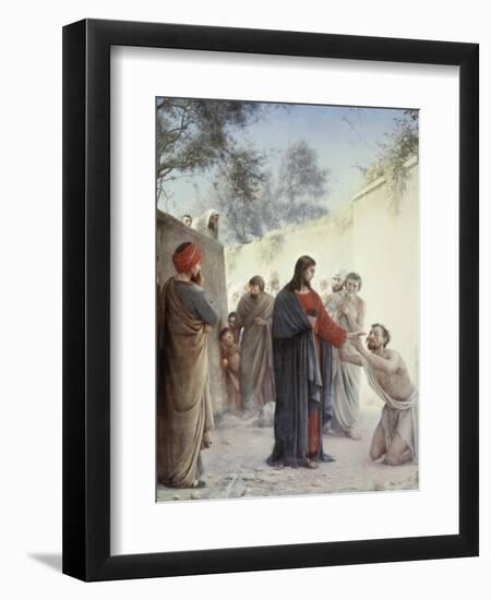 The Man Born Blind-Carl Bloch-Framed Giclee Print