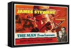 The Man From Laramie, UK Movie Poster, 1955-null-Framed Stretched Canvas