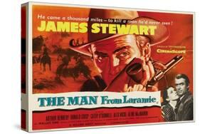 The Man From Laramie, UK Movie Poster, 1955-null-Stretched Canvas