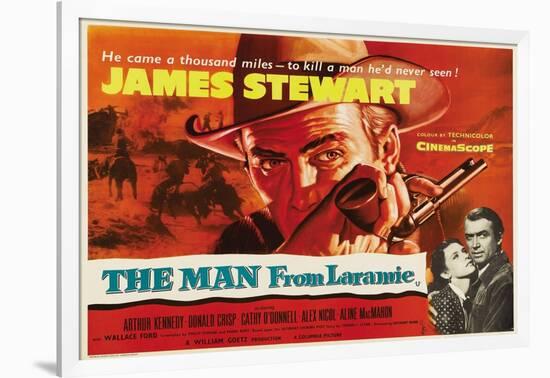 The Man From Laramie, UK Movie Poster, 1955-null-Framed Art Print