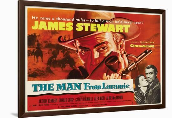 The Man From Laramie, UK Movie Poster, 1955-null-Framed Art Print