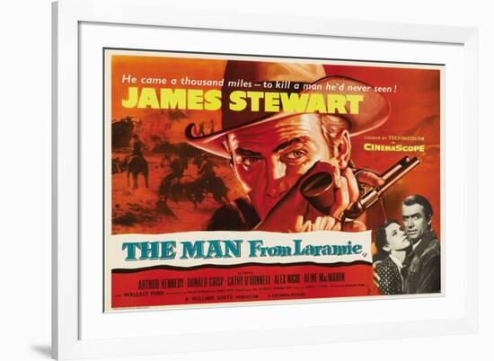 The Man From Laramie, UK Movie Poster, 1955-null-Framed Art Print