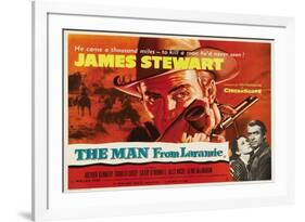 The Man From Laramie, UK Movie Poster, 1955-null-Framed Art Print