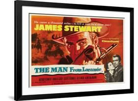 The Man From Laramie, UK Movie Poster, 1955-null-Framed Art Print