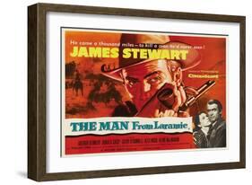 The Man From Laramie, UK Movie Poster, 1955-null-Framed Art Print