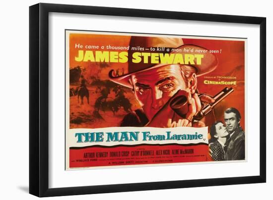 The Man From Laramie, UK Movie Poster, 1955-null-Framed Art Print