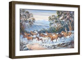 The Man from Snowy River-John Bradley-Framed Giclee Print