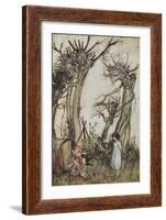 The Man in the Wilderness-Arthur Rackham-Framed Giclee Print