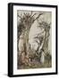 The Man in the Wilderness-Arthur Rackham-Framed Giclee Print