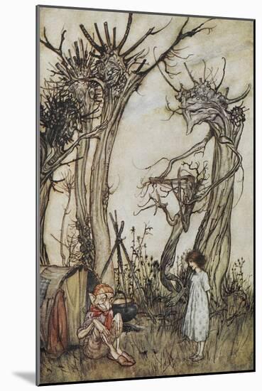 The Man in the Wilderness-Arthur Rackham-Mounted Giclee Print